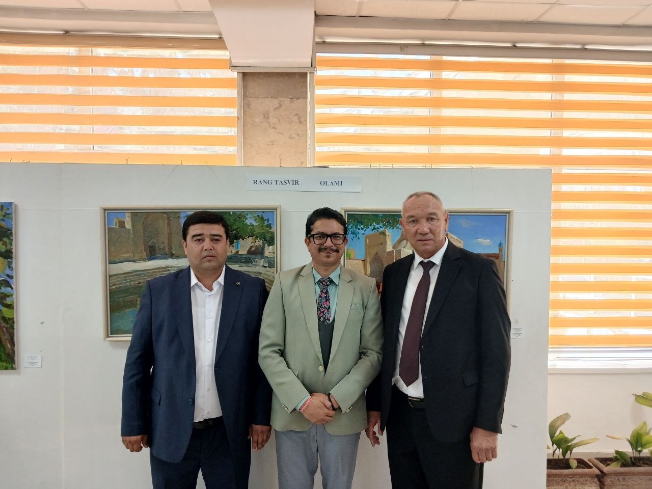 Meeting with institutional representatives on the margins of the agriculture conference in Tashkent.